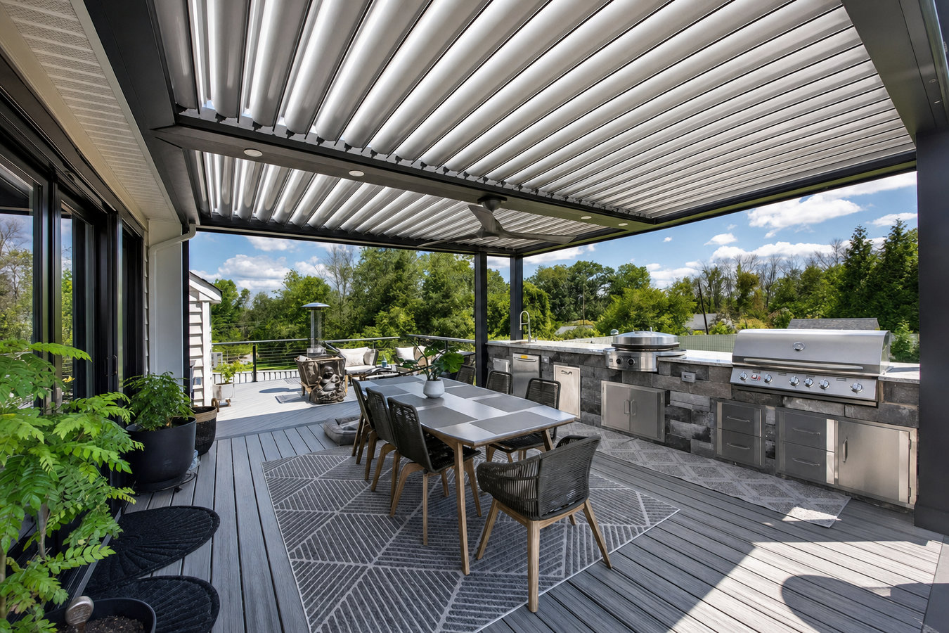 Outdoor kitchen decks